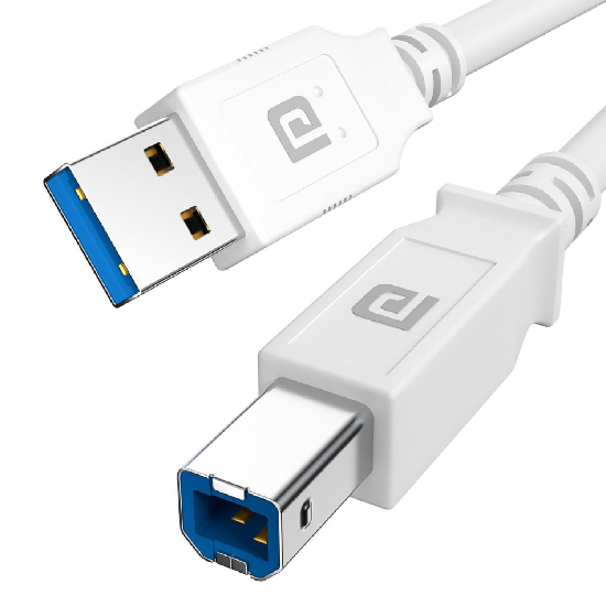 Portronics1.5 Printer Cable Type-A to B Male Connector